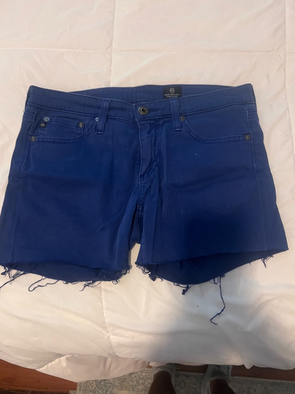 || AG || JEAN SHORTS || ELECTRIC BLUE ||